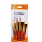 Princeton RealValue Ensemble de Brosses Blanches pour Cheveux Synthétiques Taklon - Paquet de 5 (PR9152)-Comprend les rondes 2, 8 et 12, la course 3/4 et le lavage 1/2