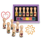 Melissa and Doug - Ensemble de tampons Happy Handle, couleurs variées (LCI2407)-Couleurs variées