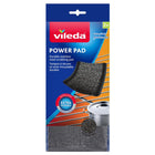 Vileda PowerPad - Paquet de 2-Tampon en acier inoxydable ultra-durable idéal pour frotter les taches tenaces