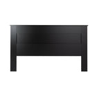 Prepac - Tête de lit à panneau plat BHFK-1301-1, très grand lit, noir-Fini laminé noir profond 