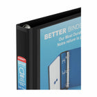Staples - Reliure Better Binder, 1 1/2 po, noir-Grâce à la fenêtre transparente, ces reliures sont de bonnes reliures de présentation