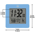 Marathon - Horloge numérique de table Cl030050bl, 3,75 x 3,75 x 1,5 po, bleu-Alimentation par pile