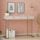 CosmoLiving by Cosmopolitan - Bureau Camila - 106,3cm L x 78,5cm H x 50cm P - Rose-Dimensions Globales: 106,3cm L x 78,5cm H x 50cm D