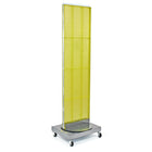 Azar Displays – Support de plancher autoportant à panneau perforé, 16 x 60 po, jaune (700253-YEL)-En panneau perforé