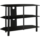 Monarch Specialties - 2506 Meuble Tv - 36 po L/Metal Noir Et Verre Trempe Noir-Finis noir métallique en verre trempé réfléchissant