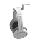 Kanto HHW Crochet universel pour casque d'écoute sous le bureau - Blanc-Tampon adhésif 3M VHB et 2 vis inclus pour une installation sécurisée sous le bureau.