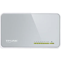TP-LINK – Commutateur de bureau 8 ports 10/100 Mops (TL-SF1008D)-Technologie de gestion d'alimentation innovante pouvant générer jusqu'à 73 % d'économie d’énergie