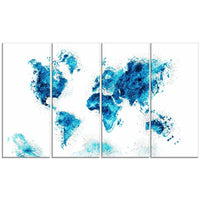 Designart – Carte bleue, imprimé sur toile (PT2708-3-271)-Impression