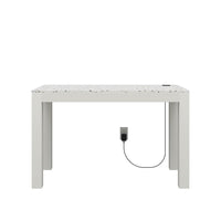 CosmoLiving by Cosmopolitan - Bureau Astor avec chargeur sans fil - 121,3cm L x 76,5cm H x 61cm P - Blanc-Tiroir pratique pour garder l'essentiel du bureau à portée de main