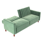 Futon Pin Tufted Transitional, vert-2