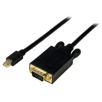 StarTech ® Câble adaptateur mini-DisplayPortMD à VGA, 6 pi, MDP à VGA 1920 X 1200, noir-Raccordez une source compatible Mini DisplayPort directement à un écran ou à un projecteur VGA, sans recourir à des adaptateurs ni à des câbles supplémentaires