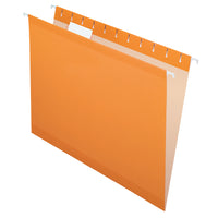 Chemise suspendue colorée haut de gamme Pendaflex Reversaflex, orange, format lettre, paquet de 25-Elles sont 10 fois plus robustes que les chemises ordinaires et peuvent contenir plus de feuilles sans se déchirer.