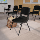 Flash Furniture – Chaise coquille ergonomique rembourrée avec tablette rabattable à droite, noir (RUTEO101PADRTAB)-7