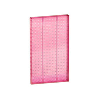 Azar Displays – Panneau d’accrochage mural à 1 côté perforé, 22 x 13,5 po, rose transparent, 2/paquet (771322-PNK)-Pour surfaces planes