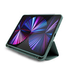 Étui JCPal DuraPro avec porte-crayon pour iPad Pro 12,9" (Modèle 2021) - Vert Minuit-Vert Minuit, Résistant aux chocs