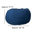 Flash Furniture - Fauteuil poire denim surdimensionné pour enfants-Nettoyer les taches avec un chiffon humide