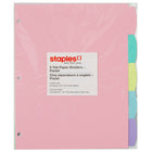 Staples - Intercalaires - Pastel-Couleurs incluses dans les intercalaires : couleurs pastel