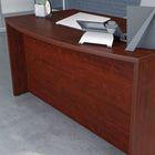 Sauder 59"W La Collection Affirm Bureau Ministre - Finition Classic Cherry-  Des pieds niveleurs réglables assurent la stabilité sur les surfaces irrégulières