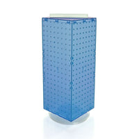 Azar Displays – Présentoir à panneaux perforés emboîtables à 4 côtés, 20 x 8 x 8 (po), bleu (703385-BLU)-Dimensions : 20 long. x 8 larg. x 8 prof. (po)
