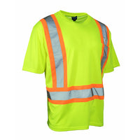Forcefield - T-shirt de sécurité à manches courtes, jaune, très grand-Polyester couleur citron vert