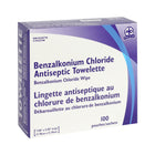 Serviettes antiseptiques au chlorure de benzalkonium, 100/boîte-Aide à prévenir les infections cutanées