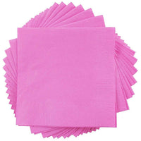 JAM Paper Serviettes à boissons - Petites - 5" x 5" - Rose Fuchsia - Paquet de 600 (255621947b)-Serviettes cocktail en papier de couleur fuchsia