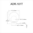 Dainolite - Lampe de table halogène moderne Adrienna, 1 lumière, noir mat et verre opale blanc-Le cordon de 6 pieds offre une portée suffisante