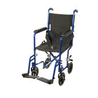 Drive Medical – Fauteuil roulant léger, bleu, largeur du siège de 17 po-Bleu, aluminium