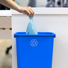 Staples - Corbeille à recyclage - bleu - 7 gallons-4
