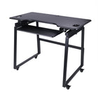 Rocelco - Ensemble de rehausseur de bureau de luxe à hauteur ajustable de 46" et support au sol - Noir-ENSEMBLE DE BUREAU PERMANENT: Comprend le convertisseur de bureau debout de 46 "(DADR-46) et le support de plancher mobile de luxe (DADR-FSM) pour convertir la colonne montante de bureau en un bureau assis-debout entièrement roulant