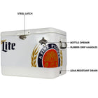 Miller Lite - Glaciere avec ouvre-bouteille, 51 L (54 q), 85 canettes-Construction robuste en acier