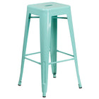 Tabouret de bar sans dossier de 30 po, intérieur/extérieur, vert menthe (ET-BT3503-30-MINT-GG)-Tabouret moderne empilable de style industriel
