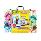 Crayola - Mallette-chevalet Peinture et création-Ensemble De Peinture Complet : 12 pots de peinture lavable, 16 aquarelles, 8 crayons aquarelle courts, 3 crayons à croquis, 2 crayons de cire blancs, 4 pinceaux, 2 plateaux de mélange, 18 feuilles pour aquarelle, 1 feuille d'autocollants repositionnables et une mallette de rangement.