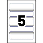 Avery Étiquettes permanentes pour couvertures de rapport, 1 po x 3 1/2 po, bordure bleue, paq./25 (2318)-Adhésif permanent