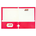 JAM PaperMD – Chemise scolaire à 3 trous et à 2 pochettes, plastifiée et lustrée, rose fuchsia éclatant, 25/paquet-Capacité : 200 feuilles