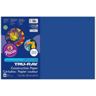 Papier de construction Pacon Tru-Ray, 12" x 18", bleu royal, 250 feuilles-Papier au sulfite épais de 76 lb, 100 % teint en cuve avec des fibres plus longues et plus résistantes.