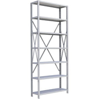 Metalware – Étagère enclenchable RK335, 7 tablettes, 36 x 18 x 88 (po), gris pâle-Système de tablettes ajustables offrant un espace de rangement solide, mais économique qui convient à vos besoins