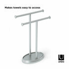 Umbra PALM - Porte essuie-mains nickel-Dimensions : 10,25 po lo x 4,75 po larg x 13,75 po haut