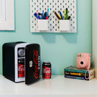 Coca-Cola - Zero Portable 6 Canettes Thermoélectrique Mini Réfrigérateur/Réchaud - 4 L / 4,2 qt-Poignée de porte à verrouillage automatique