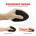 AnthroDesk - Souris sans fil verticale, ergonomique (AD-VM1)-NATUREL : Votre bras n'était pas destiné à être tordu en position horizontale (essayez de mettre vos mains à vos côtés et de les lever lentement - c'est la position naturelle de vos mains !)