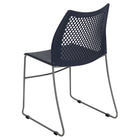 Flash Furniture - Chaise empilable marine de la série HERCULES à dossier ventilé et à base traîneau enduite de poudre grise-Quantité de pile: 5