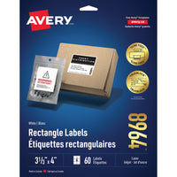 Avery - Étiquettes d'expédition avec TrueBlock - 3-1/3po x 4po - Blanc - 60 Étiquettes-Étiquettes d'adresse blanc