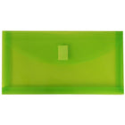 JAM Paper - Enveloppes plastique # 10, fermeture VELCRO, extension 1 po, 5 1/2 x 10 po, poly vert lime, paq./12 (921V1LI)-Matériau : plastique