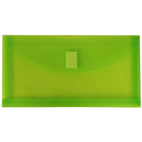 JAM Paper - Enveloppes plastique # 10, fermeture VELCRO, extension 1 po, 5 1/2 x 10 po, poly vert lime, paq./12 (921V1LI)-Matériau : plastique