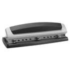 Perforateur réglable Swingline Precision Pro - 2-3 trous - capacité de 10 feuilles - noir/argent-Perforateur de bureau réglable à 2 et 3 trous