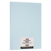 JAM Paper - Papier cartonné bristol de format tabloïde, 11 x 17 po, 110 lb, bleu, 50/paquet (16932841)-Couleur : Couverture bleue de 110 lb