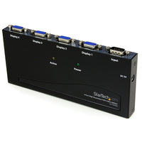 StarTech  Répartiteur vidéo VGA haute résolution, 350 MHz, 4 ports-Amplificateur de signal intégré pour augmenter votre portée de connexion jusqu’à 210 pieds (65 mètres)