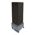 Azar Displays – Présentoir de sol à panneaux perforés emboîtables sur 4 côtés et à roulettes, 40 x 14 x 14 po, noir (701415-BLK)-Porte-affiche rectangulaire inclus