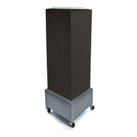 Azar Displays – Présentoir de sol à panneaux perforés emboîtables sur 4 côtés et à roulettes, 40 x 14 x 14 po, noir (701415-BLK)-Porte-affiche rectangulaire inclus