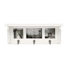 nexxt – Étagère murale Riley FN00397-3INT et cadres, 3 crochets, 18,5 x 7 po, pour 2 photos de 4 x 4 po et 1 de 4 x 6 po, blanc-Construction MDF fini blanc